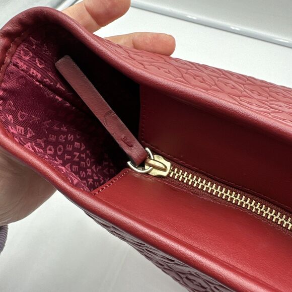 Kate Spade Margareta Penn Place XL Tote Leather Bag Train Car Red Good Condition - Picture 8 of 13